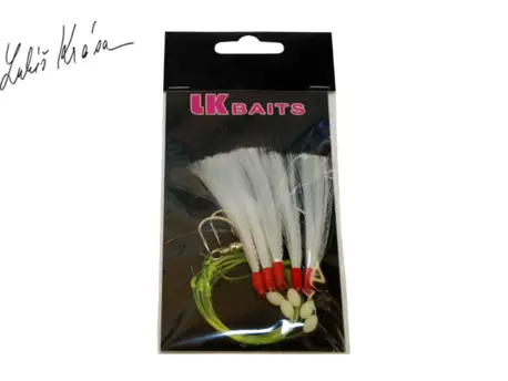 LK Baits Návazec na moře 3/0 0,60/0,40mm glitter - bílý