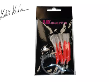 LK Baits Návazec na moře 3/0 0,60/0,45mm červeno-bílý