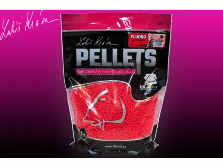 LK Baits Fluoro Pellets Wild Strawberry 1kg, 4mm