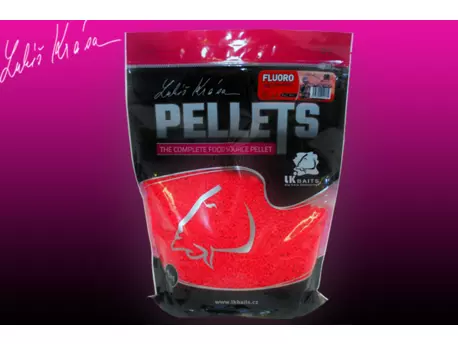 LK Baits Fluoro Pellets Wild Strawberry 1kg, 2mm