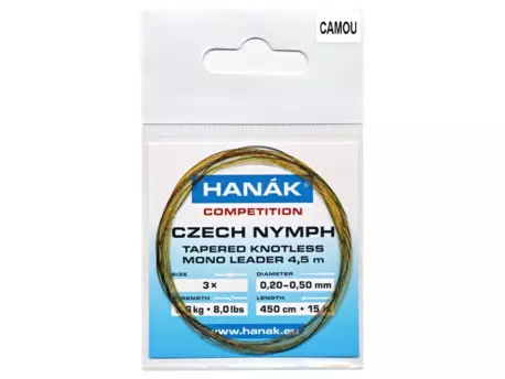 HANÁK Competition Czech Nymph monofilní ujímaný 4,5 m