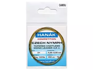 HANÁK Competition Czech Nymph monofilní ujímaný 4,5 m