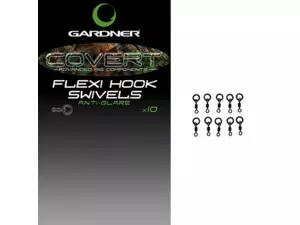 Obratlíky Gardner Covert Flexi Hook Swivels, vel.20, 10ks