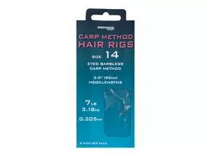 DRENNAN Návazce Carp Method Hair Rigs vel. 10 / 8lb