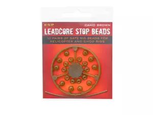 ESP Zarážky Leadcore Stop Beads Camo Brown