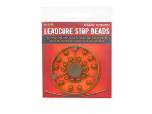 ESP Zarážky Leadcore Stop Beads Camo Brown