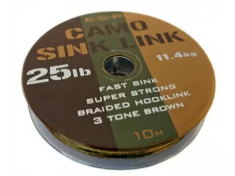 ESP Návazcová šňůka Camo Sink Link Brown 15lb