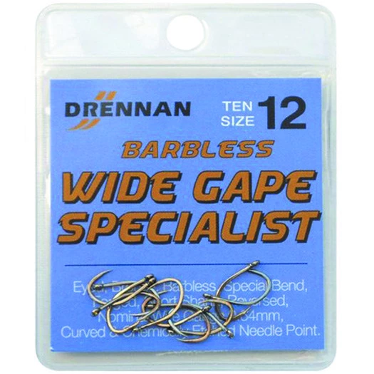 DRENNAN Háčky Wide Gape Specialist B'less Vel.10 🎣 Na Soutoku