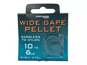 DRENNAN Návazce Wide Gape Pellet Barbless vel. 10 / 6lb