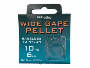 DRENNAN Návazce Wide Gape Pellet Barbless vel. 10 / 6lb