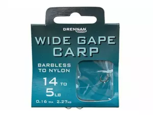 DRENNAN Návazce Wide Gape Carp Barbless vel. 10 / 7lb