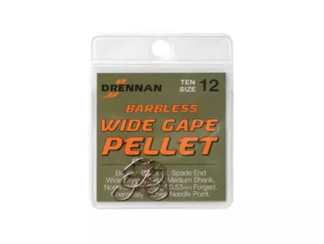 DRENNAN Háčky Barbless Wide Gape Pellet vel.12