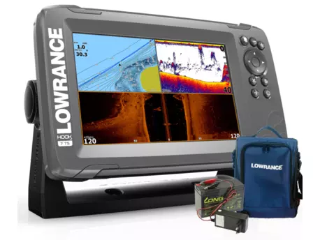 Lowrance Echolot HOOK² 7 se Sondou Tripleshot + baterie a nabíječka ZDARMA