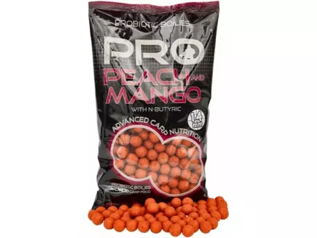 STARBAITS BOILIES PROBIOTIC  PEACH & MANGO VÝPRODEJ