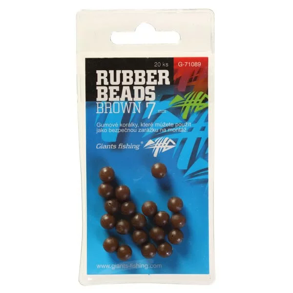 GIANTS FISHING Gumové kuličky Rubber Beads Transparent Brown