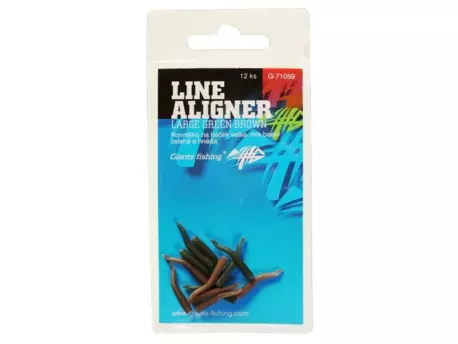 GIANTS FISHING Rovnátka na háček Line Aligner-Large Green-Brown/12pc