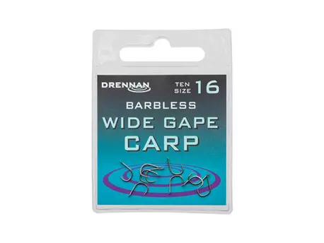 DRENNAN Háčky Wide Gape Carp barbless vel. 8
