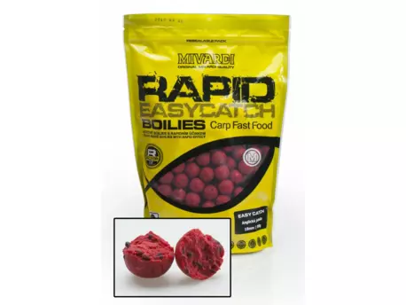 boilies MIVARDI Rapid Easy Catch - Anglická Jahoda 950g 18mm