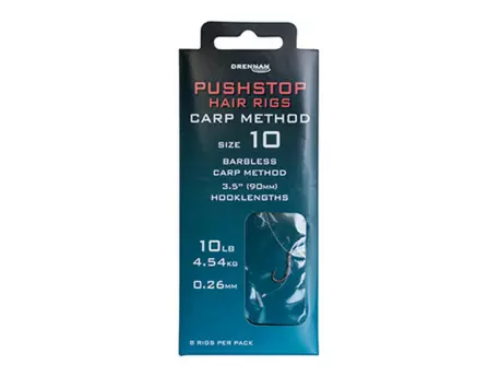 DRENNAN Návazce Pushstop H'Rig Carp Method barbless