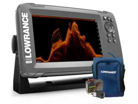 Lowrance Echolot HOOK² 7X se Sondou Splitshot + baterie a nabíječka ZDARMA