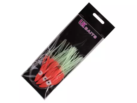 LK Baits Návazec Chobotnice 8/0 12cm Lumino Red/Červený