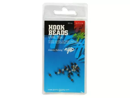 GIANTS FISHING Zarážka na háček Hook Beads Oval, 30ks