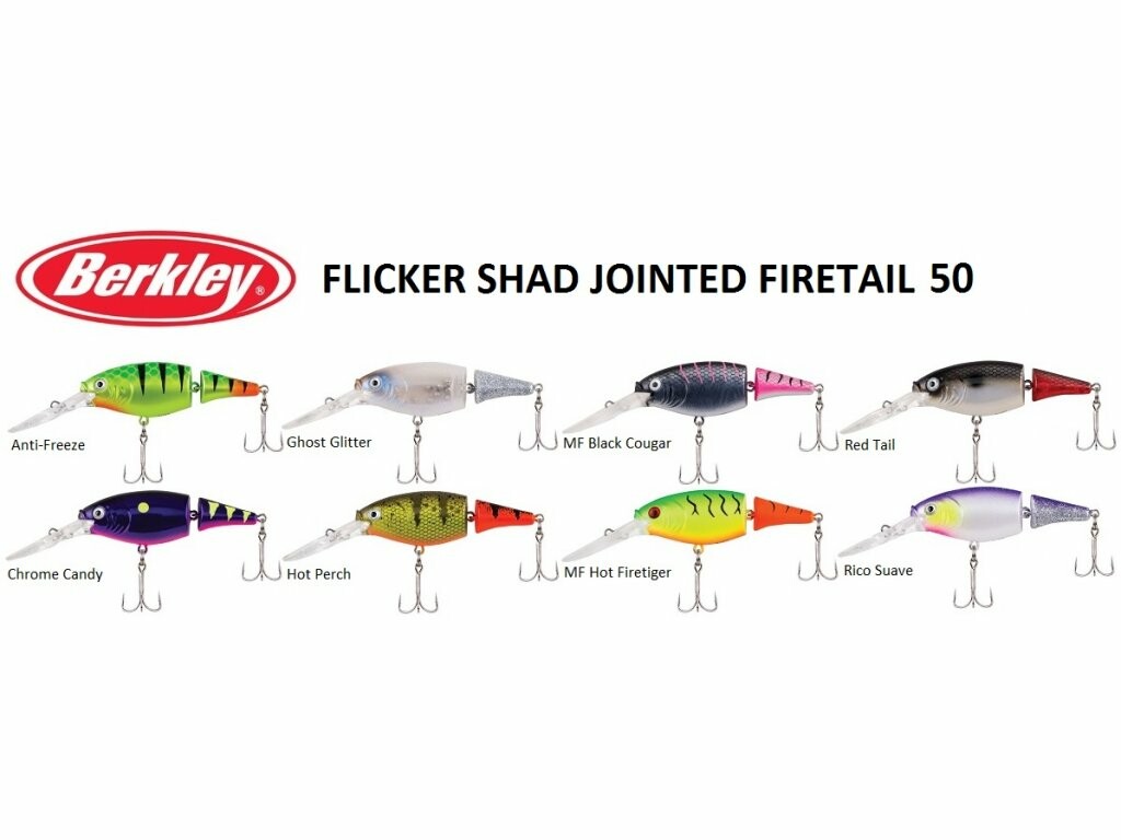 Wobler Berkley Flicker Shad Jointed Fire Tail 5cm 🎣 Na Soutoku