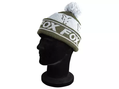 FOX čepice Green & Silver Lined Bobble VÝPRODEJ