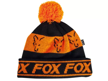 FOX čepice Black & Orange Lined Bobble VÝPRODEJ