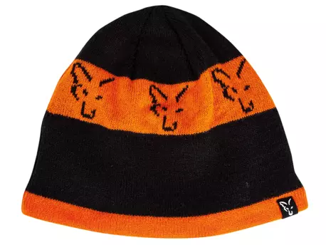 FOX čepice Black & Orange Beanie AKCE