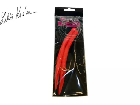 LK Baits návazec na tresky 4/0 10cm Glitter Lumino Red/Červený