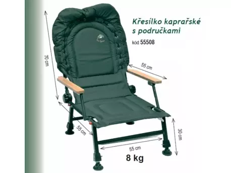 CARP SYSTEM Křesílko kaprařské s područkami