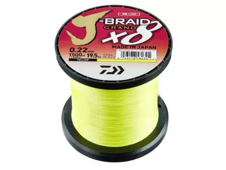 DAIWA J-Braid X8 Grand žlutá 1m AKCE