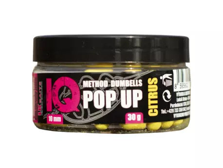 LK Baits IQ Method Dumbels Pop-Up 10mm, 30 g Citrus