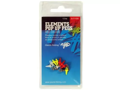 GIANTS FISHING Kolíček s očkem Elements Pop Up Pegs Mix Colour,12ks