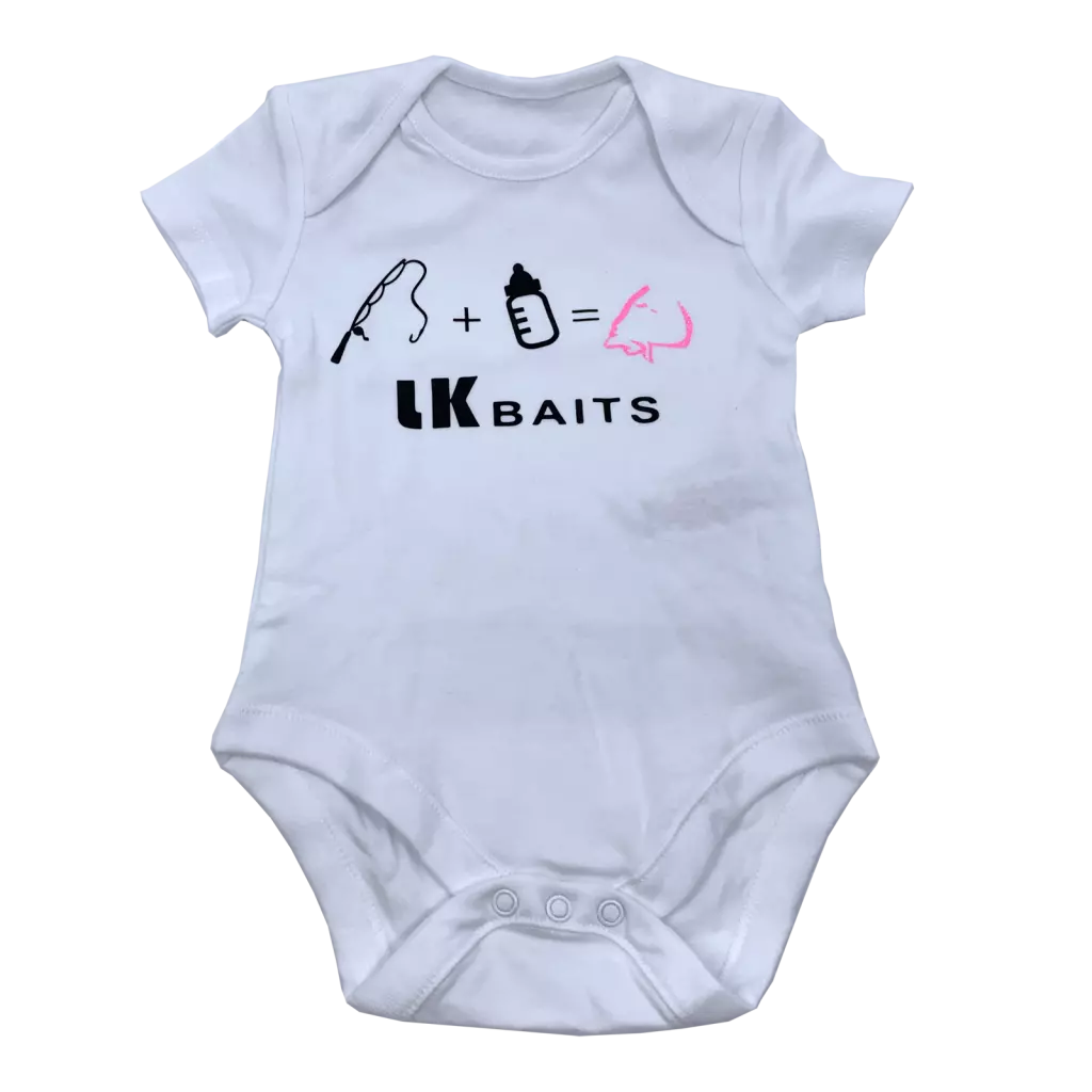 LK Baits body krátký rukáv Triatlon 12-18 měsíců růžový nápis