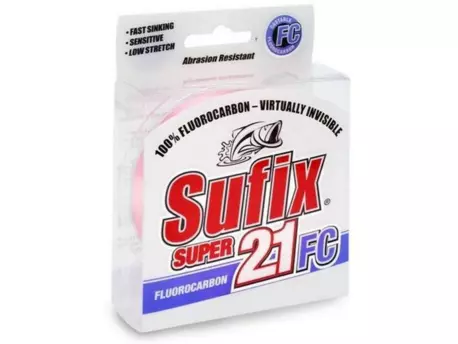 Sufix Super 21 Fluorocarbon 50 m kg růžový